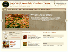 Tablet Screenshot of indiagrilltampa.com